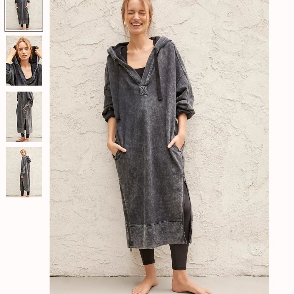 Rare!! Free People Spur Of The Moment Solid Hoodie